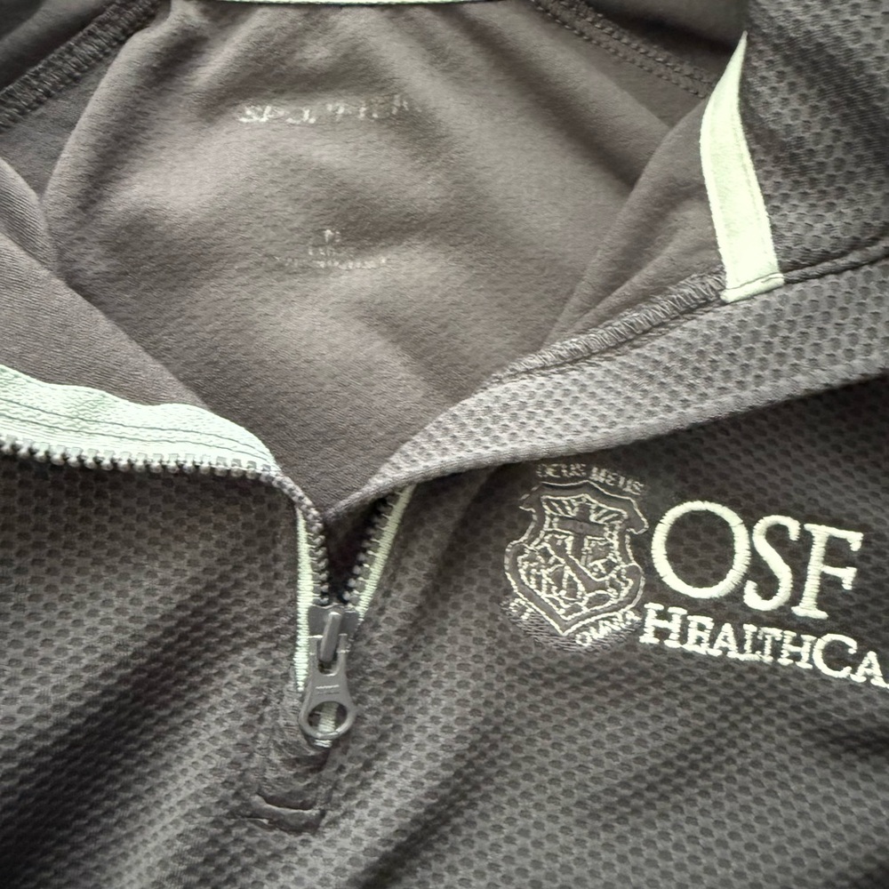 OSF Healthcare Gray Quarter-Zip Pullover